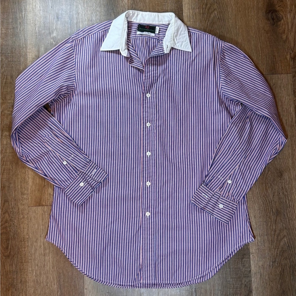 Vintage 80's Abercrombie & Fitch Button Down Men 15.5 Made In USA 100% Cotton